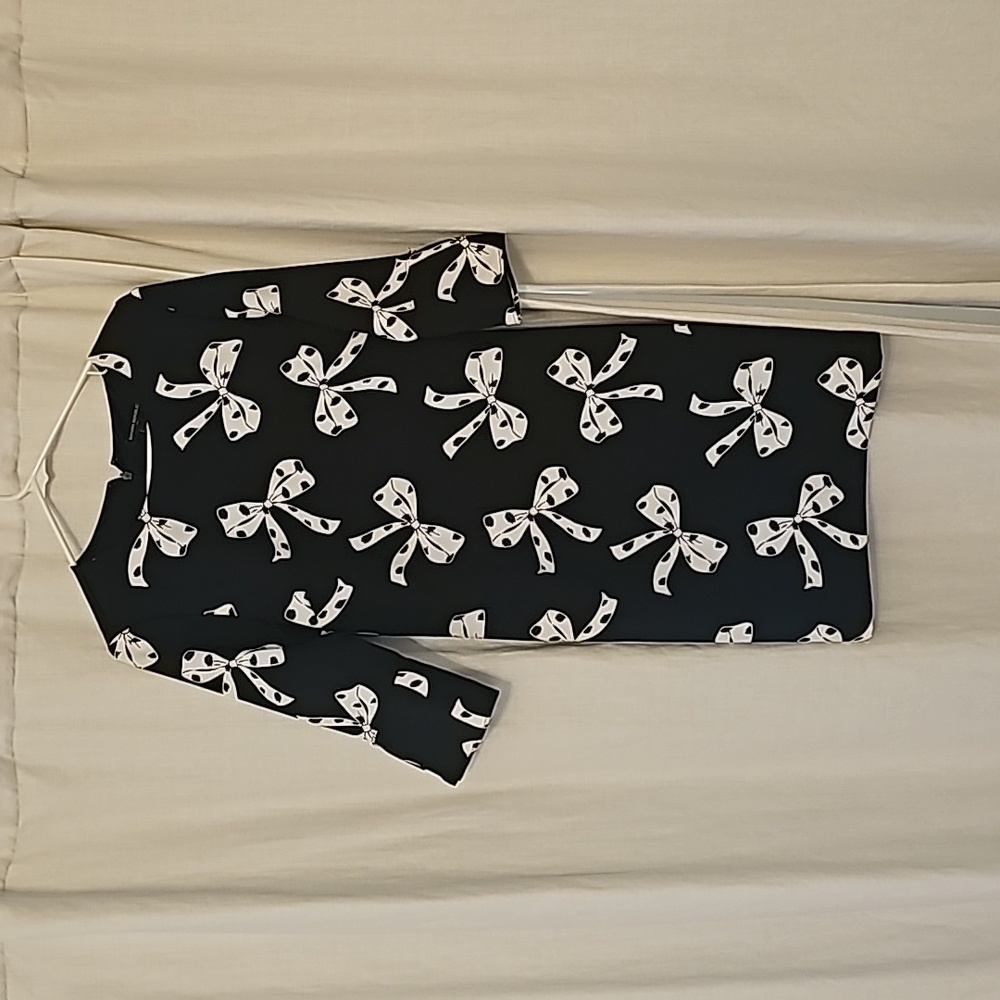 Banana Republic Black & White Bow Dress Size 6